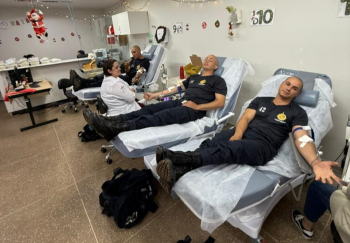 Alunos de curso tático da PMDF doam sangue e arrecadam 545 cestas básicas